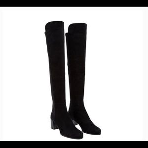 Brand new Stuart Weitzman Stand black suede over the knee boots. Size 9